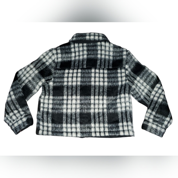 Cat & Jack Girls' Cropped Plaid Shacket NWT Sizes: S & M - Picture 5 of 8